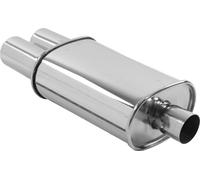 Autoablöhne Tube de silencieux 63 mm / 2,5 -pouce -entrée double sortie acier inoxydable poli modification universelle