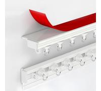 Autoadhésif en aluminium 1 couche - Support mural ou plafond idéal pour cloisons de séparation, fenêtres, douches et balcons (blanc, 230 cm)