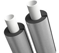 Autoadhésif Isolant Tuyau en Aluminium Extérieur Antigel Isolation de Tuyaux Manchon de Tuyau D'Isolation Thermique pour Tube Climatisation, Manchon Chaleur Préservation(43mmx30mmx0.95m)