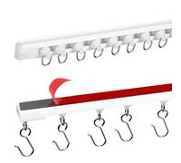 Autoadhesivo Sin TaladroBarra Cortinas Pared y de Pista para Divisores de Ambientes Sala de Estar Ventanas de Dormitorio (3,40 m)