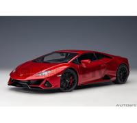 Voiture Miniature de Collection - AUTOart - LAMBORGHINI Huracan Evo - 1/18 - Blanc - Rosso Bia