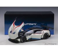 AUTOart 70261 - 1/18 Aston Martin Vulcan - Stratus Blanc/Bleu - Neuf