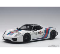 AUTOart 77927 - 1/18 Porsche 918 Spyder Paquet de Weissach - Blanc/Martini -
