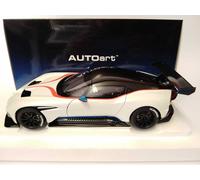 Autoart Aston Martin Vulcan Stratus Blanc Bleu Rayures Rouges 1/18 70261