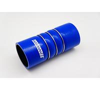 Autobahn88 Coude de Tuyau en Silicone Automobile, coupleur à Double Bosse, avec Renfort en Anneau en Acier Inoxydable, ID= 70 mm, Longueur 120 mm, épaisseur de paroi = 5 mm, 4 Plis, Bleu