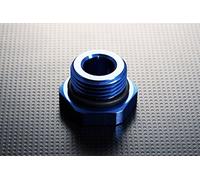 Autobahn88 Embout de tuyau en aluminium anodisé - Bouchon mâle avec joint torique, AN6 (bleu)