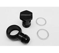 Autobahn88 Raccord banjo en aluminium anodisé pour refroidisseur d'huile - Boulon banjo M22 P1.5, banjo évasé mâle M22 à AN8, compatible Setrab (noir)