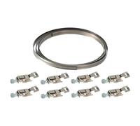 Collier de serrage à bande 9mm longueur 3 mètres 8 têtes AUTOBEST - Réf. 331111