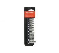AUTOBEST - Douilles x9 carré 1/4 3/8 + adaptateur 1/2 - Réf. 325521