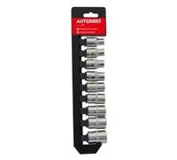 AUTOBEST - Lot de 9 douilles Torx femelle (E10 à E24) - Réf. 325531