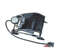 Autobest Pompe à Pied Double Corps, en métal, avec manomètre, 3 Embouts de gonflage