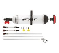 Autobest Seringue de Remplissage et Aspiration 1,5l - Poignée Amovible - Robinet de Blocage - Transparent - Graduée