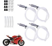 Autobriva Brake Bleeder, Brake Bleeder Hose One Way Check Valve, One Way Check Valve Tube Bleeding Tool Kit For Car Motorcycle Clutch, Brakes Bleeders Checks Valves, For Car Motorbike Bike (2PCS)
