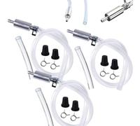 Autobriva Brake Bleeder, Universal One-Way Brake Bleeder Hose Kit with Check Valve, Fluid Replacement Hoses Hydraulic System Bleeding, for Car Motorcyle Clutch (3pc)