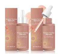 Autobronzant Visage et Corps, Goutte Autobronzante Visage, Sérum Autobronzant Visage, Améliorez Votre Teint Naturel pour un Véritable Éclat Ensoleillé et une Intensité de Bronzage Unique, 60ml*2