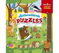Autoc. puzzles - les animaux Avec 36 pièces autocollantes - Marie Kyprianou - Lito - broché - Document jeunesse