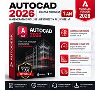 Autocad 2026 Licence Autodesk 1 An - Ia Générative Incluse : Dessinez 3x Plus Vite - Assistant De Conception Intelligent - Envoi Rapide - Win/Mac