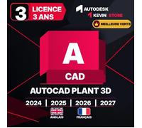 AutoCAD Plant 3D Toolset - Licence 3 ans - Versions 2024-2027 (Windows Mac) - Envoi par E-mail