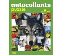 Autocol puzzle animaux loup - André Boos - Lito - broché - Document jeunesse