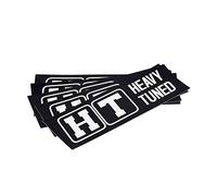 Autocollant 10 x Heavy - Logo Tuned, avec Une Inscription Blanche - Fond Noir
