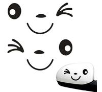 Autocollant 2 Pièces Voiture Sourire, Autocollant Voiture Rétroviseur, Décoratif Mignon pour Extérieur