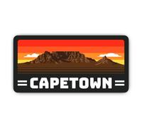 Autocollant : 200 mm, 1 pièce - Autocollant Capetown Afrique du Sud Montagne Table Rétro Panoramique Autocollant Vinyle Rectangle 200 mm 20 cm Voyage Souvenir