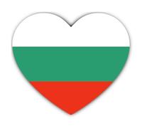 Autocollant : 200 mm - 1 pièce - Autocollant cœur drapeau Bulgarie en vinyle 200 mm 20 cm résistant aux intempéries pour voiture, ordinateur portable, valise, fenêtre