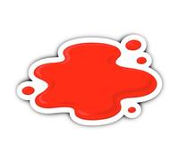 Autocollant : 200 mm, 1 pièce - Autocollant géant tache de sang pour cabinet, droit pénal, décoration de scène de crime