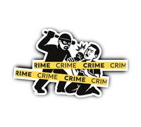 Autocollant : 200 mm, 1 pièce - Autocollant Mega Crime Scene Droit pénal Comic pour cabinet et tribunal
