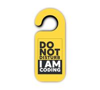 Autocollant : 200 mm, 1 pièce - Do not disturb I am coding Mega plaque de porte pour programmeur