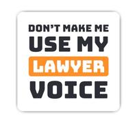 Autocollant : 200 mm, 1 pièce - Don't make me use my lawyer voice, XXL juriste sticker mural