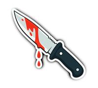 Autocollant : 200 mm, 1 pièce - Motif couteau géant pour le droit pénal, la porte ou la salle d'audience