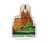 Autocollant : 200 mm, 1 pièce - Sagrada Família Barcelone Espagne géant autocollant vinyle
