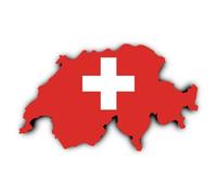 Autocollant : 200 mm, 1 pièce - Silhouette drapeau/carte à rabat - Suisse - CH - pour voiture, ordinateur portable et plus encore