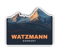 Autocollant : 200 mm, 1 pièce - Watzmann Germany Berg Mega autocollant pour voiture, vitrine de caravane