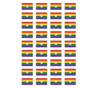 Autocollant : 25 x 15 mm - 36 pièces - Drapeau - LGBTQ Israël - LGBTQ - pour voiture, ordinateur portable et plus encore