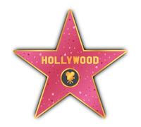 Autocollant : 300 mm, 1 pièce - Autocollant étoile Hollywood Rose 300 mm 30 cm Résistant aux intempéries Voyage Souvenir Décoration Voiture Ordinateur Portable