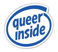 Autocollant : 300 mm, 1 pièce - Autocollant géant en vinyle « Queen Inside »