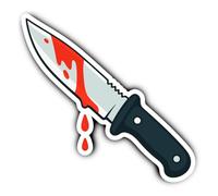 Autocollant : 300 mm, 1 pièce - Autocollant mural Mega couteau pour le cabinet de droit pénal ou un événement de crime