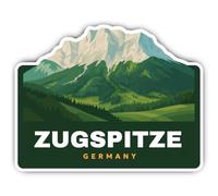 Autocollant : 300 mm, 1 pièce - Autocollant Zugspitze Germany Mega Berg pour véhicules et murs