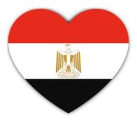 Autocollant : 300 mm, 1 pièce - Drapeau Égypte Cœur Autocollant en vinyle 300 mm pour voiture, ordinateur portable, fenêtre