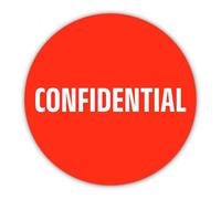 Autocollant : 300 mm, 1 pièce - gigantesque autocollant de signal confidentiel pour les zones de sécurité juridique
