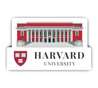 Autocollant : 300 mm, 1 pièce - HARVARD UNIVERSITY Boston Autocollant en vinyle 300 mm 30 cm Souvenir Voyage Déco Rouge Illustration Façade
