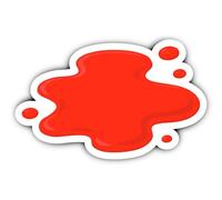 Autocollant : 300 mm, 1 pièce - Mega autocollant tache de sang pour la décoration murale du cabinet de droit pénal, de crime