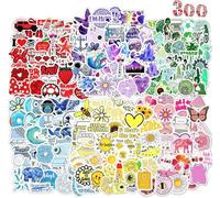 Autocollant 300 Pcs Jolie Colorés Stickers, Imperméable Vinyle Decoration Autocollant pour Scrapbooking Valise Ordinateur Portable Journaling Thermos Skateboard Cahier Frigo Guitare Tasse Macbook etc