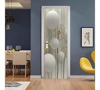 Autocollant 3D Amovible - Autocollant En Vinyle Pour Porte De Salon Ou De Chambre - Création De Cercle Blanc 80 X 200 Cm - Photos De Porte - Peintures Murales De Porte - Art De Porte - Chambre D'Enfa