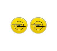 Autocollant 3D Compatible avec Opel, Produit sous Licence (Jaune, 21 mm)