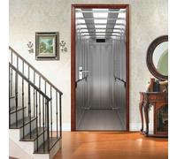 Autocollant 3D De Décoration Pour Porte Poster De Portes Ascenseur D'Argent 80 X 200 Cm, Papier Peint, Impression Photographique, Idéal Pour Intérieur Door - Photos De Porte - Peintures M -6Y6M1M2I8O