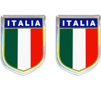 Autocollant 3D Drapeau Italie HQ, pack de 2