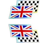 Autocollant 3D Drapeau Royaume-Uni Échecs HQ, 25 x 40 mm